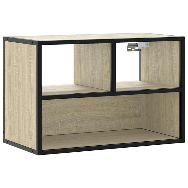 vidaXL Meuble TV chêne sonoma 60x31x39 5 cm bois d'ingénierie et métal