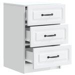 vidaXL Cabinet de chevet Blanc 43 x 41 x 63 5 cm Bois d'ingénierie