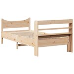 vidaXL Cadre de lit avec tête de lit 90x190 cm bois de pin massif