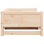 vidaXL Lit Pull-out de Jour Marron 180 x 200 cm Bois massif en pin