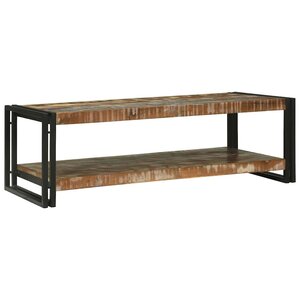 vidaXL Table Basse Multicolore 120x50x38 cm Bois Massif Récupéré