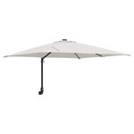 vidaXL Parasol de jardin Beige  Noir 248.5 x 247.5 x 160 cm