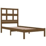 vidaXL Cadre de lit sans matelas marron miel 100x200cm bois pin massif