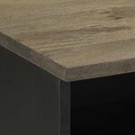 vidaXL Meuble TV noir 70x33x46 cm bois massif de manguier