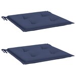 vidaXL Coussins de palette lot de 2 bleu marine 40x40x4 cm