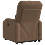 vidaXL Fauteuil de massage inclinable Marron Tissu
