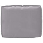 vidaXL Set de coussins de palette 2 Pièces Gris Tissu Oxford