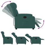 vidaXL Fauteuil inclinable Vert foncé Tissu