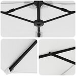 vidaXL Parasol cantilever de jardin Couleur sable 372 x 198 x 253 cm