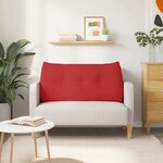 vidaXL Coussin de Dos Rouge 100 x 24 x 50 cm tissu