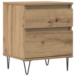 vidaXL Table de chevet chêne artisanal 40x35x50 cm bois d’ingénierie