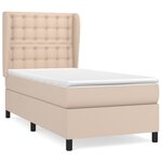 vidaXL Sommier à lattes de lit avec matelas Cappuccino 90x200 cm