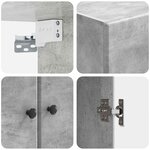 vidaXL Ensemble de Meubles 2 Pièces Gris béton Bois d'ingénierie