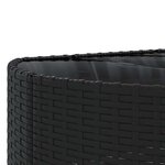vidaXL Salon de jardin 6 Pièces avec coussins noir résine tressée
