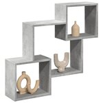 vidaXL Armoire murale 78x18x71 cm gris béton bois d'ingénierie
