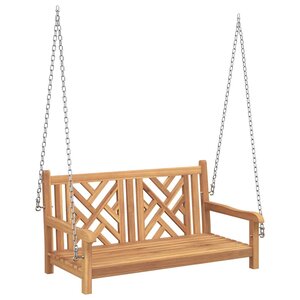 vidaXL Banc Balançoire Marron 114 x 60 x 64 cm Bois de teck solide