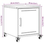 vidaXL Tables de chevet 2 Pièces jaune moutarde 36x39x43 5 cm acier