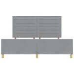 vidaXL Cadre de lit avec tête de lit Gris clair 180 x 200 cm tissu