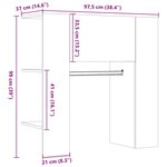 vidaXL Armoire de couloir vieux bois 97 5x37x99 cm bois d'ingénierie