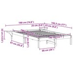 vidaXL Cadre de lit avec tables de chevet Marron Marron