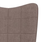 vidaXL Chaise à bascule avec tabouret Taupe Tissu