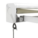 vidaXL Auvent rétractable crème 4x3 m tissu et aluminium