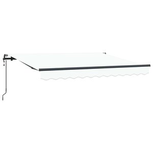 vidaXL Auvent Rétractable Blanc 250 x 200 cm tissu