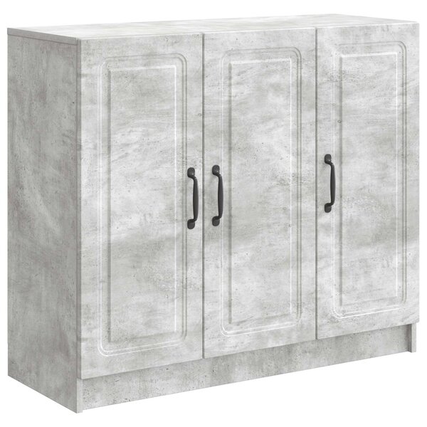 vidaXL Buffet Gris béton 89 x 34 5 x 77 cm Bois d'ingénierie