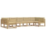 vidaXL Ensemble de canapés d'extérieur 7 pc Blanc et Beige