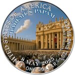 Pièce de monnaie en Argent 1 Dollar g 31.1 (1 oz) Millésime 2025 POPE LEO XIV