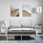 vidaXL Cadre de lit métal sans matelas et tête de lit blanc 150x200 cm