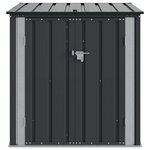 vidaXL Boîte de Rangement de Jardin Noir 101 5 x 107 x 100 cm Acier