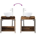 vidaXL Vanité de lavabo mural Bois ancien 49 5 x 41 x 64 5 cm