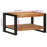 vidaXL Table basse 70x50x38 cm bois massif acacia