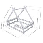 Lit cabane enfant TAHUKA 120 x 180 rose pastel