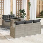 vidaXL Ensemble de canapé de jardin 6 Pièces Gris clair 100 x 55 x 73 cm