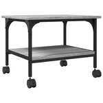 vidaXL Support d'imprimante à 2 niveaux sonoma gris 50x40x38 cm