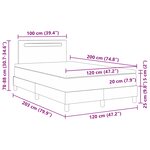 vidaXL Lit à ressorts avec matelas Cappuccino 120 x 200 cm Simili cuir