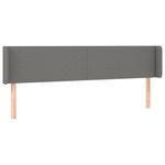 vidaXL Tête de lit à LED Gris foncé 183x16x78/88 cm Tissu