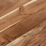 vidaXL Table basse argenté acier inoxydable et bois massif d'acacia