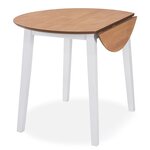 vidaXL Ensemble de salle à manger 5 Pièces MDF et hévéa Blanc