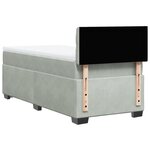 vidaXL Sommier à lattes de lit et matelas Gris clair 90x190 cm Velours