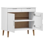 vidaXL Buffet MOLDE Blanc 90x40x80 cm Bois massif de pin