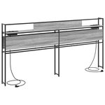 vidaXL Tête de lit de rangement Sonoma gris 180 cm Bois d'ingénierie