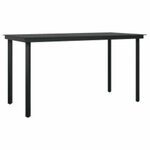 vidaXL Ensemble à manger de jardin 5 Pièces noir résine tressée verre