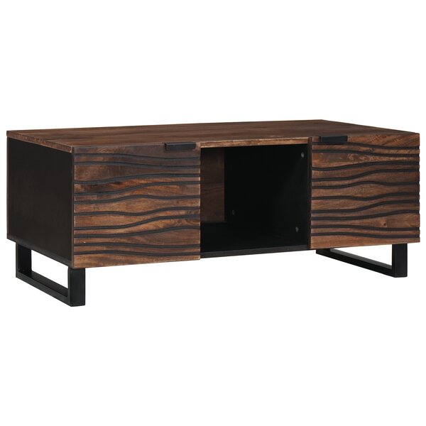 vidaXL Table basse - 100x54x40 cm  en bois massif et matériaux dérivés du bois.
