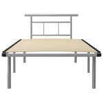 vidaXL Cadre de lit sans matelas gris métal 100x200 cm