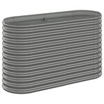 vidaXL Lit surélevé de jardin Acier galvanisé 114x40x68 cm gris
