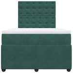 vidaXL Sommier à lattes de lit avec matelas vert foncé 120x190 cm
