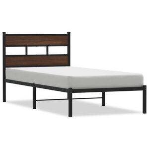 vidaXL Cadre de lit sans matelas avec tête de lit 75x190 cm